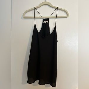 Black flowy tank